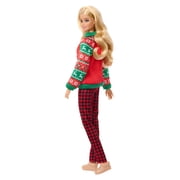 Barbie Holiday Sweater Doll, Collectible Ugly Sweater Doll in Themed Knit Sweater