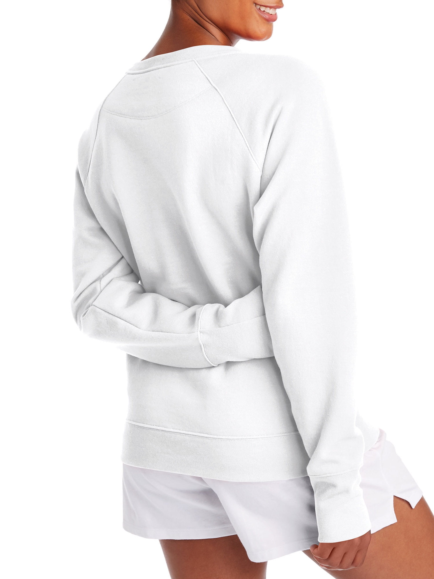 Champion Women's Powerblend Graphic Fleece Boyfriend Crewneck Sweatshirt