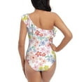 thumbnail image 5 of Honeii Retro Floral for women's one-piece swimsuit featuring a chic one-shoulder design experience elegance and style in the water-XX-Large, 5 of 6