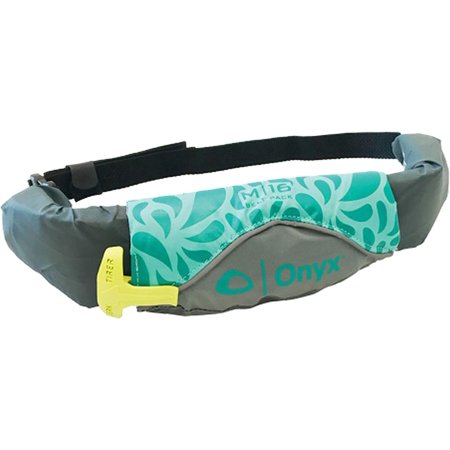 Onyx M-16 Series Belt Pack Manual Inflatable Life Jacket Adult-, Aqua