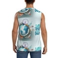 thumbnail image 4 of Kdxio Let's go Travel Around the World for Men's Muscle T-shirt,Sleeveless for Workout Running Athletic Gym Lounge Casual, 4 of 7