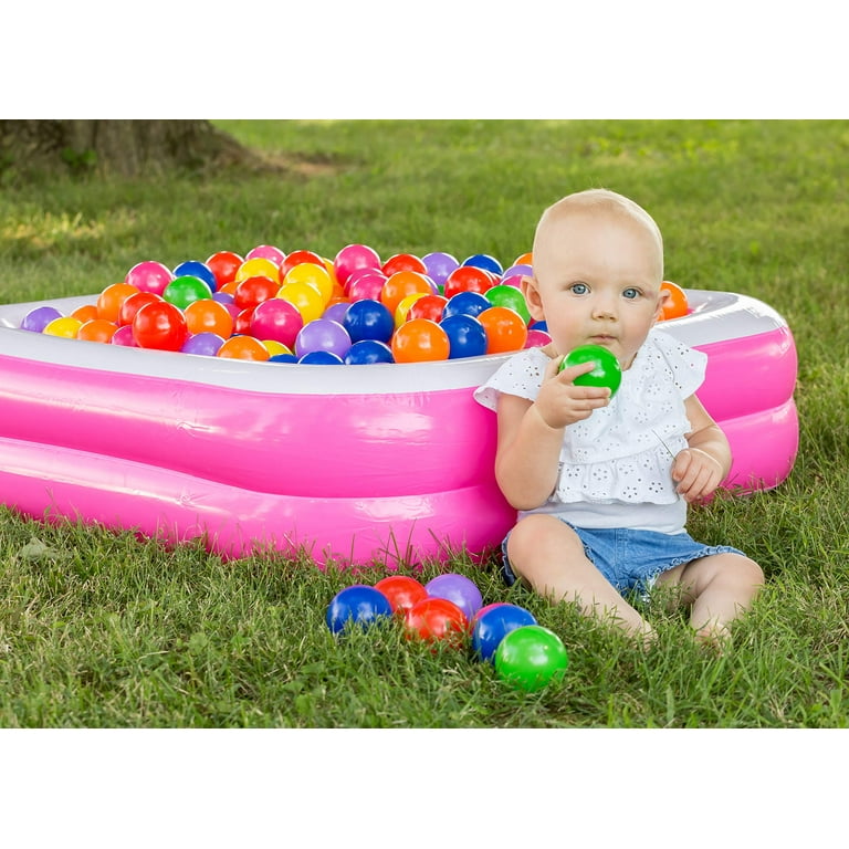 Foxprint Soft Plastic Kids Play Balls - Non Toxic, 100 Phthalate & BPA Free - Crush Proof & No Sharp Edges; Ideal for Baby or Toddler Ball Pit