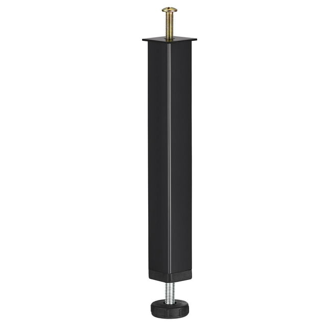 Uxcell 1 Paquete Piernas de Soporte para Marco de Cama de Altura Ajustable (250mm-285mm/9.8"-11.2"), Negro