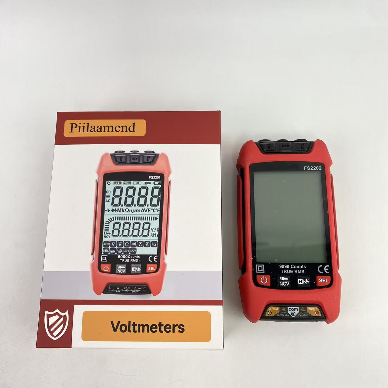 Piilaamend Voltmeters,58A Multimeter 2000 Counts Digital Multimeter , DC AC Voltmeter and Ohm Volt Amp Tester, Measures Voltage, Current, Resistance; Tests Live Wire, Continuity