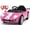 Pink, variant on Xuanlur 12V Licensed Ford GT Kids Ride on Toy, 12V Battery Powered Electric Car w/Remote Control, 4-Wheel Suspension, 3 Speed, Battery Display, LED Lights, Ride on Car for Toddler 1-5 Years, Red