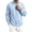 Sky Blue, variant on StSilkitty Button down Shirts for Men Long Sleeve Stand Collar Dress Shirt with Pocket Lightweight Soft Office Work Tops