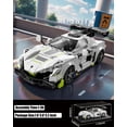 thumbnail image 7 of Technic Sports Cars Building Block Set with Display Case, Speed Race Car Building Toys, Collectible Model Cars for Home Decor, Christmas Birthday Gift for and 6 and up (320 pcs), 7 of 7