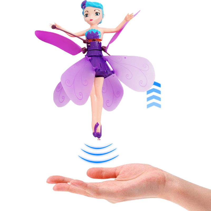 Girls Flying Fairy Doll Pink Magic Princess Induction Control Toys Xmas Gifts 
