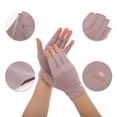 thumbnail image 3 of Unique Bargains 1 Pair Anti-slip Sunprotection Half Finger Manicure Gloves Cameo Purple, 3 of 6