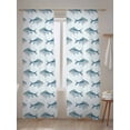 thumbnail image 5 of Sheer Curtains 108 Inches Long 2 Panels Set for Living Room, Coastal Fishes Semi Sheer Curtains for Windows, Summer Watercolor Ocean Animals Voile Window Treatments Rod Pocket Curtain, 5 of 7