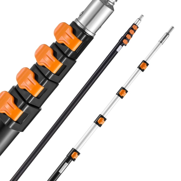 Telescoping Pole,7 to 30 FT Pole,Extension Multi-Purpose Pole,Sturdy Aluminum Alloy Paint Extendable Pole with Flip-Lock Design,Telescopic Pole for Painting,Dusting&Cleaning