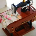 thumbnail image 3 of Mini Machine à Coudre Boîte à Musique Cadeau d'Anniversaire Mécanique Décoration de Table, 3 of 5