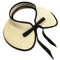 thumbnail image 1 of Sombreros de visera para mujer, sombrero de playa de paja plegable con cola de caballo de verano para mujer, 1 of 5