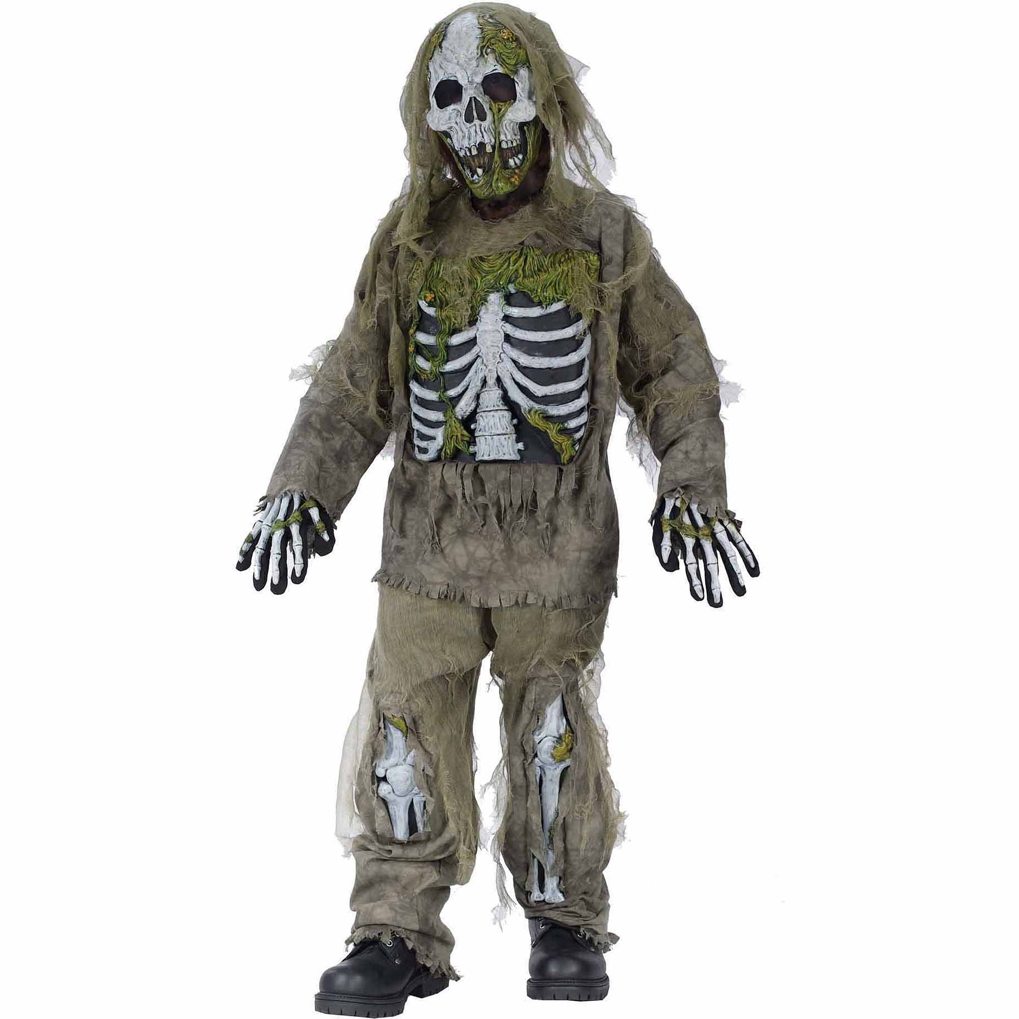 Chicos CHICAS CHILDS NIÑOS HALLOWEEN Esqueleto Horror Zombie Fancy Dress Costume 4-9 