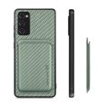 thumbnail image 6 of Cutyskin Carbon Fiber Texture PU Leather Case for Samsung Galaxy S20 FE, with Detachable Card Holder, Compatible Magsafe Charging, Ultra Thin Design Shockproof Phone Case for Galaxy S20 FE, Green, 6 of 6