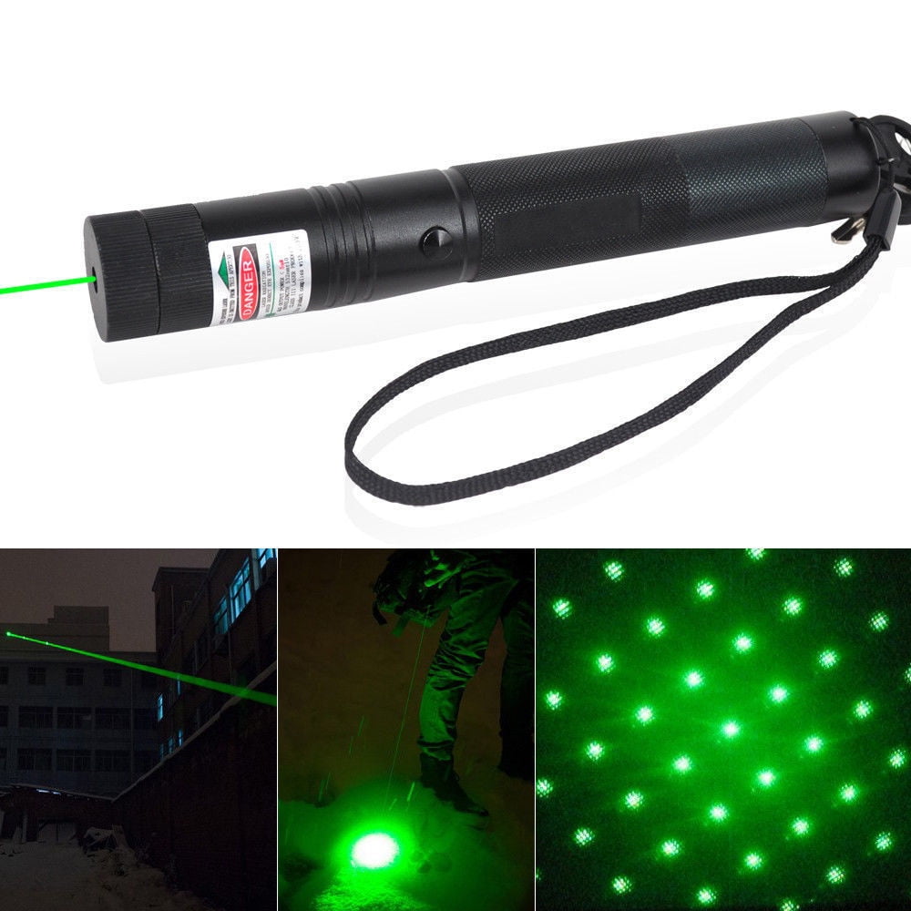 2Pack 600Miles Green Laser Pointer Lamp Visible Beam Adjustable Focus/Zoom Lazer 
