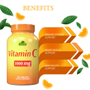 Alfa Vitamins Vitamin C 1,000 mg for Immune support & Overall wellness - 100 Tablets
