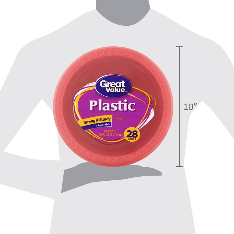 JAM Paper 20-Pack Purple Plastic Disposable Dinner Bowl in the Disposable  Bowls department at