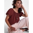 thumbnail image 5 of Scenario Women's Puff Sleeve Top, Sizes XS-XXXL, 5 of 6