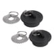 thumbnail image 1 of Tapones de bañera de 2 piezas, tapones de caucho para bañera de 1-1/2" y tapón de desagüe para fregadero de cocina, negro, 1 of 6