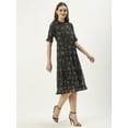 thumbnail image 5 of DressBerry Women’s Printed Poly Georgette Round Ruffled Neck 3/4th Sleeves Knee length Tiered Hem Light Weighted Casual&nbsp;Summerwear Beachwear Partywear All Purpose One Piece Dress, 5 of 7