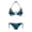 Blue Geometric Print, variant on Red Black Geometric Pattern Bathing Suit, Elastic String Bikini Swimsuit, Polyester Spandex Drawstring Bikini Set Plus Size Design