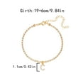 thumbnail image 3 of PEONAVET Ankle Bracelets for Women, Waterproof Initial Anklet for Women Dainty Layered Letter Ankle Bracelets Handmading Adjustable Foot Chain Anklet Summer Beach Jewelry, 3 of 5