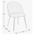 thumbnail image 2 of Silla Comedor Ocasional Lodia Velvet Grayge Gold Terzetto, 2 of 2
