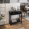 thumbnail image 4 of Costway Accent Console Table Entryway Sofa Foyer Table Storage Shelf with 2 Drawers Black, 4 of 10