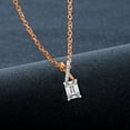 thumbnail image 3 of Diamond Pendant Necklace For Women | 3 Carat IGI Certified Emerald Shape Lab Grown Diamond | Lou Slider Lab Diamond Pendant Necklace In 14K Rose Gold | FG-VS1-VS2 Quality | Friendly Diamonds, 3 of 5