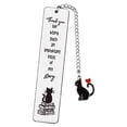 thumbnail image 2 of FENGGHAO Graduation Season Cute Stainless Steel Bookmark Cat Butterfly Hollow Design 5.12*0.98in for Students Pet Enthusiasts, 2 of 5