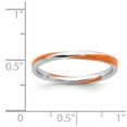 thumbnail image 5 of 925 Sterling Silver Stackable Expressions Twisted Orange Enameled Ring Size: 6; for Adults and Teens; for Women and Men, 5 of 5