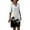 A-White, variant on 2025 Women Casual V Womens Fashion Casual Summer Neck Elegant Retro Printed Work Dresses for Women office Medium Sleeved Casual Dress Midi Dress with Slit Casual Dress