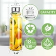 thumbnail image 2 of Goldarea 2Pcs 18oz Portable Glass Water Bottles,Clear,Juice., 2 of 6