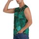 thumbnail image 3 of Fotbe Green Gold Glitter Men's Camiseta sin Mangas Estampada para Hombres, Playera Casual para Gimnasio, Entrenamiento, Playa-X-Large, 3 of 7
