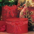 thumbnail image 4 of ifundom Guirlande Décorée 2 Rouleaux Guirlande Rouge 6.5x6.5x2cm Motif Flocon de Neige pour Arbres de Noël, 4 of 5