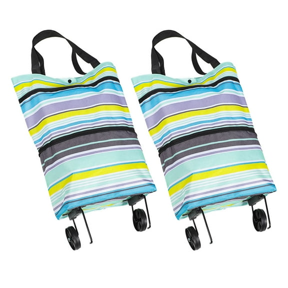 TAILTOSS 2Pcs Multi Portable Shopping Cart With Wheels For Shopping And Supermarket