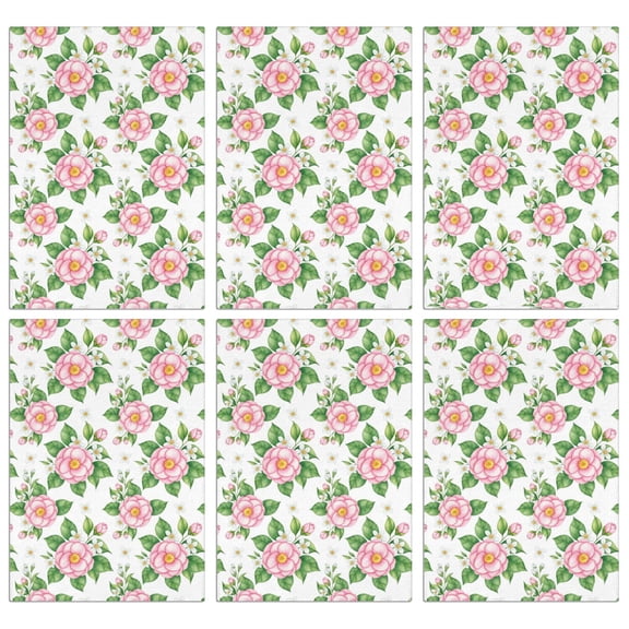 2 Pcs Pioneer Flower Floral Print Pattern Kitchen Towels, Funny Microfiber Dish Towel Set, 18" X 26" Tea Towels