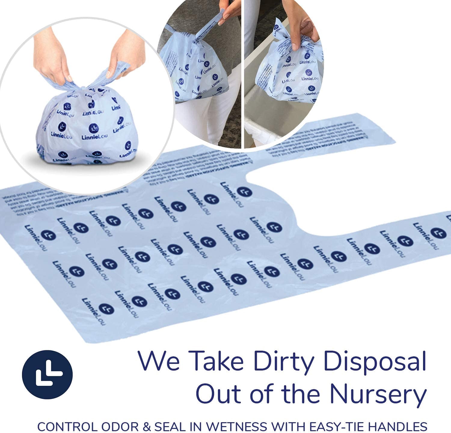 Disposable Diaper Sack Portable Essentials kit, (400 Pack), Blue (LTISLL400)