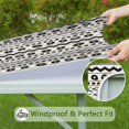 thumbnail image 6 of Decorative Floral Design Elastic Tablecloth with Stretch Fit for 36 Inch Square Tables, 6 of 6