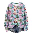 thumbnail image 2 of WXLWZYWL Womens Christmas Sweatshirts Cute Xmas Ugly 3D Graphic Print Sweaters Oversized Long Sleeve Round Neck Pullover Tops, 2 of 5