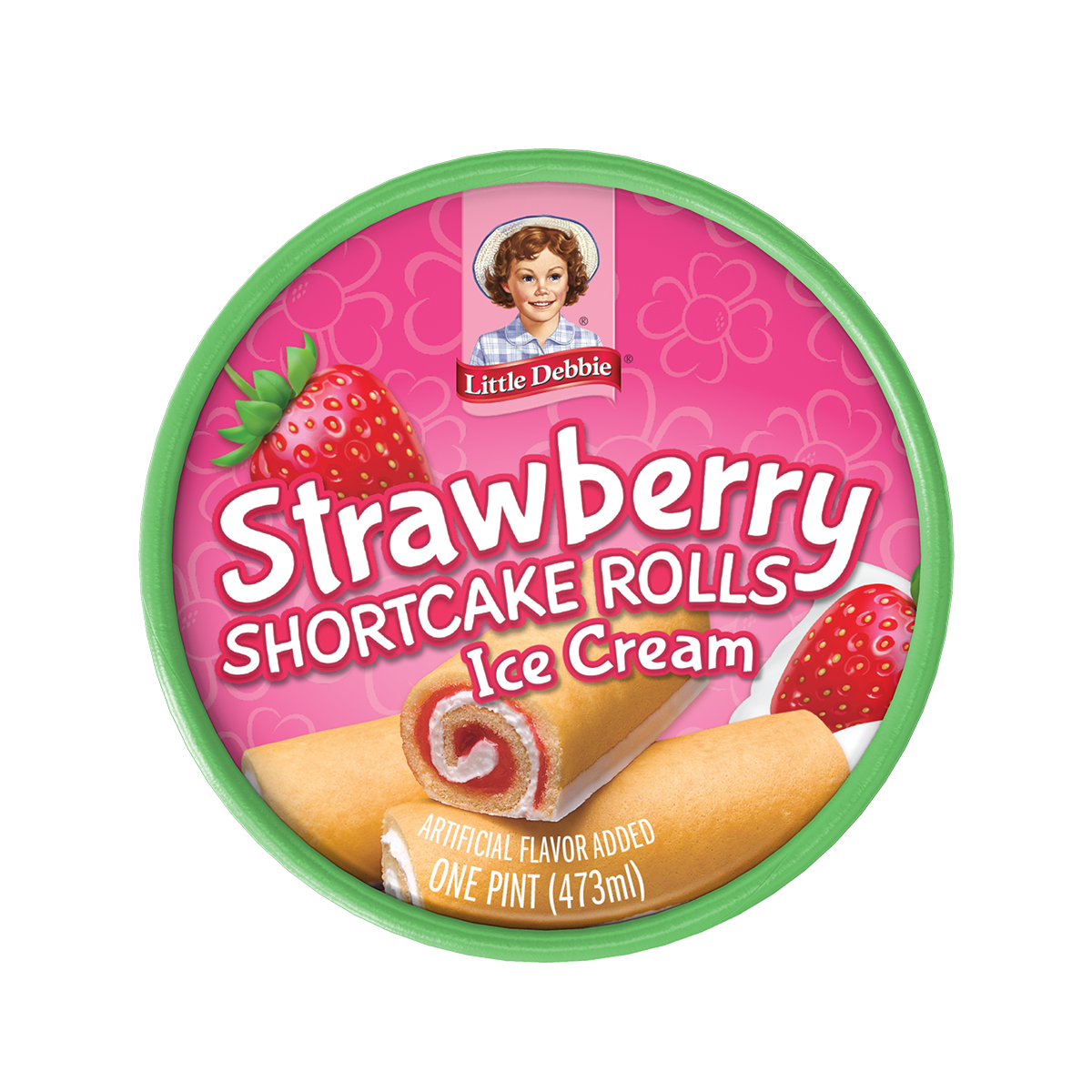 Little Debbie Strawberry Short Cake Ice Cream, White Cake with Strawberry Pint, 16 oz - image 3 of 6