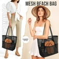 thumbnail image 3 of Beach Bag Makeup Towels Large Capacity Shoulder Bag for Picnic Camping Women Black, 3 of 7