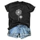 thumbnail image 4 of Blusas de Manga Corta para las Mujeres Divertida Impresión Cuello Redondo Camiseta Vintage, Blusas de Primavera para las Mujeres, 4 of 5