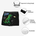thumbnail image 3 of Pofeuu Space Dino Cartoon Black Print Men’s Boxer Briefs, Moisture-Wicking Underwear, Regular,Trunk-X-Large, 3 of 5