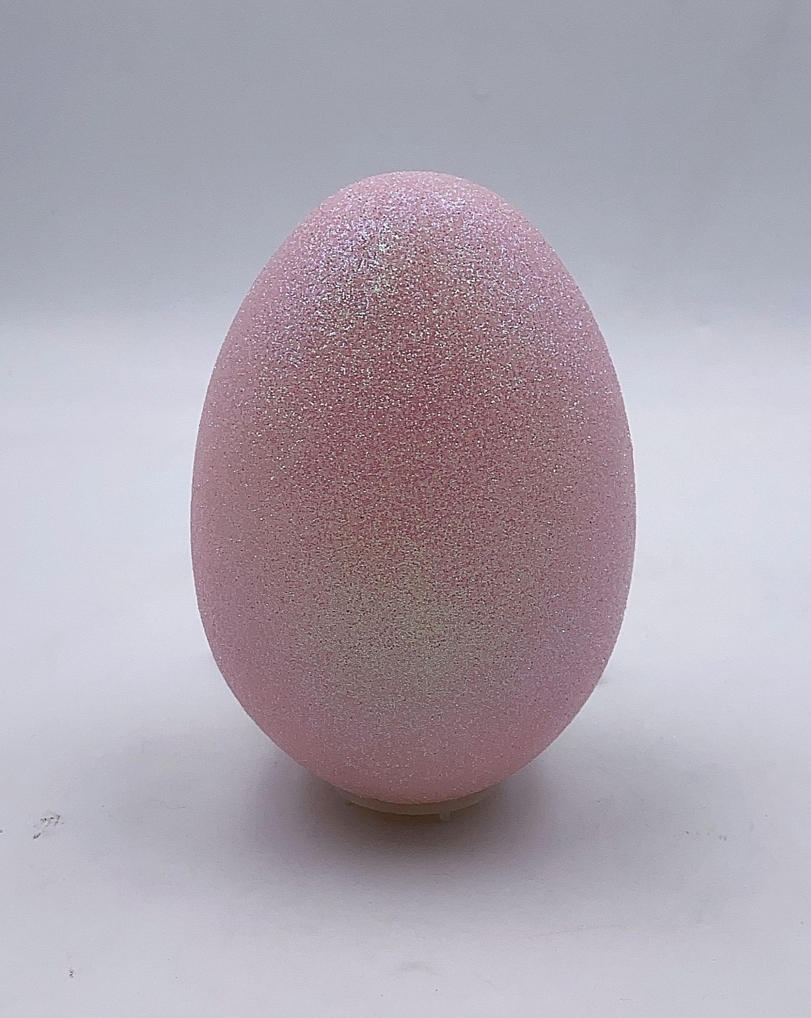 WAY TO CELEBRATE! Way To Celebrate Easter 5-inch Height Pink Glitter Plastic Egg Indoor Decor