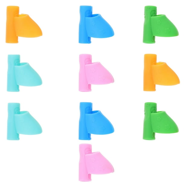 BRIGHTFUFU 10 PCS Protectores de lápices útiles correctores de silicona para la postura de escritura (color surtido)