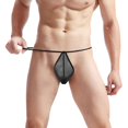 thumbnail image 1 of Harpily 2025 Intimates Men's Fun Underwear Lace Checkered Transparent Mesh Low Waist Small Flat Corner Pants, 1 of 4