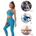 thumbnail image 3 of 2 uds. Conjunto de ropa deportiva para mujer, traje de ropa deportiva portátil sin costuras para deportes de gimnasio Hugtrwg  Para estrenar, 3 of 7