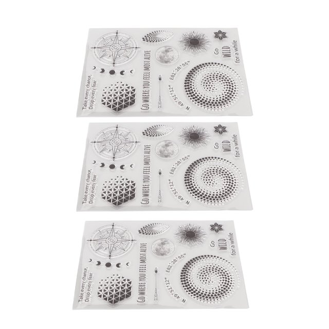 Clear Stamps3pcs Clear Stamp Reusable Decorative Stamps Scrapbooking Clear Stamp Top-Notch Performance